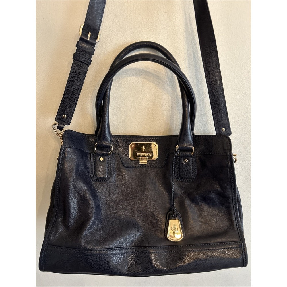 Valise‎ Kendra East West Cole Haan Leather Tote Beautiful Deep Blue Color EUC